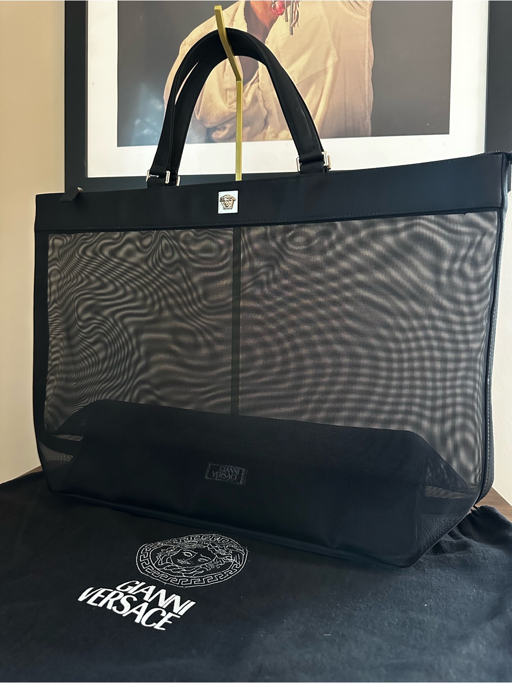 Gianni Versace Large Mesh Tote & Dustbag